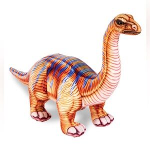 Wishpets Brontosaurus Brown Dinosaur Realistic Plush Stuffed Animal Dino Toy 11"